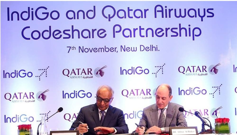 Qatar Airways and IndiGo sign codeshare agreement