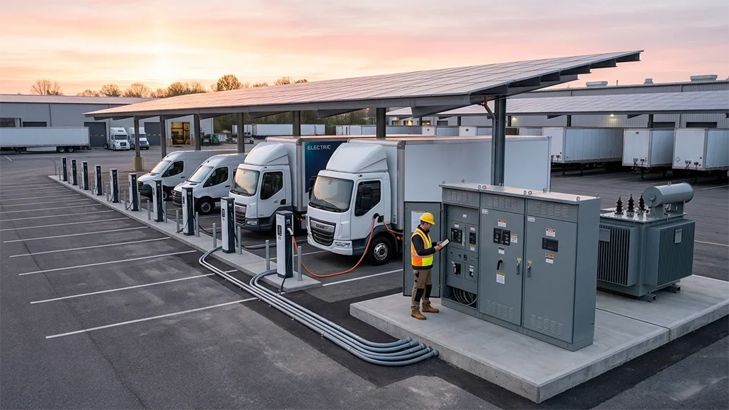 Electric fleet transition for commercial vehicles