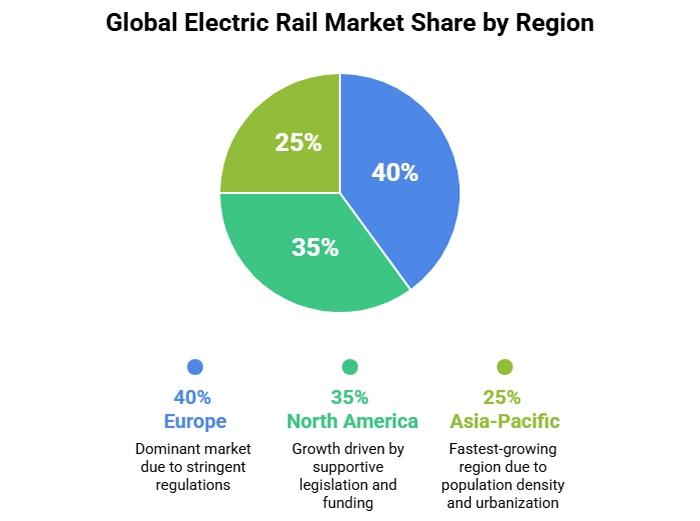 Global Electric Rail Market Share by Region