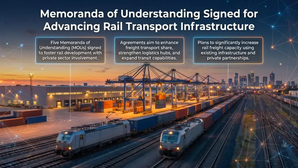 Memoranda of Understanding Signed for Advancing Rail Transport Infrastructure
