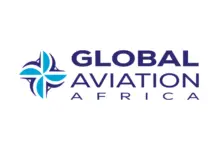 Strategic International Partnership Formed to Support Morocco & Africa’s Aviation and Airport Modernisation Plans Logo for Global Aviation Africa featuring a blue abstract circular emblem on the left and bold uppercase text 'GLOBAL AVIATION AFRICA' on the right.