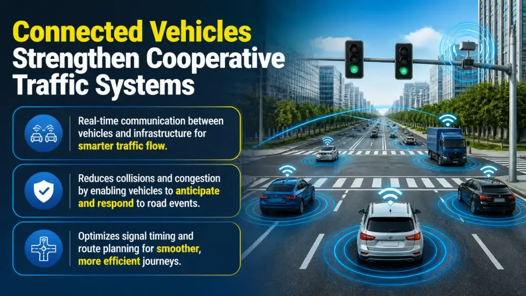 Connected Vehicles Strengthen Cooperative Traffic Systems