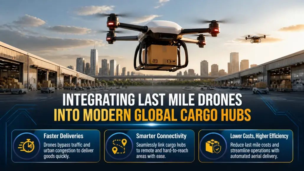 Integrating Last Mile Drones into Modern Global Cargo Hubs
