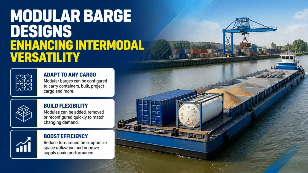 Modular Barge Designs Enhancing Intermodal Versatility