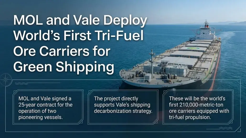 MOL, Vale Advance Tri-Fuel Ore Carriers in Marine Transport