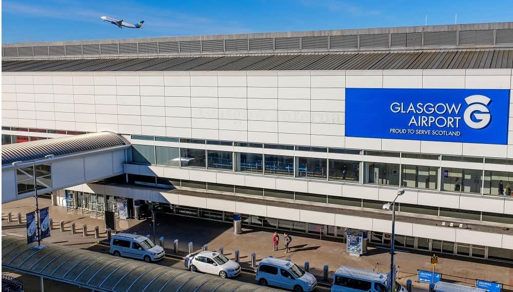 Glasgow Airport car park used as mobile Covid-19 testing facility